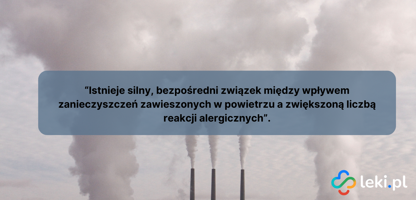 Zanieczyszczone powietrze jako przyczyna alergii.