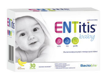 ENTitis Baby, smak bananowy, proszek w saszetkach