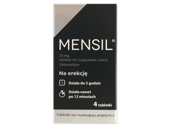 MENSIL, tabletki do rozgryzania i żucia, 25 mg
