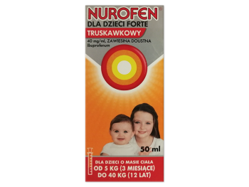 Nurofen Forte dla dzieci, smak truskawkowy, zawiesina, 40 mg/ml