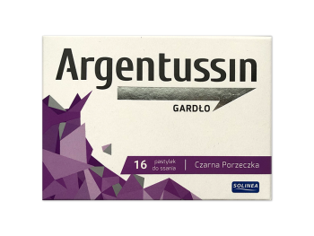 Argentussin Gardło, smak czarnej porzeczki, pastylki do ssania