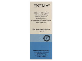 Enema, płyn doodbytniczy, 32,2 mg + 139 mg/ml