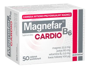 Zdjęcie produktu Magnefar B6 Cardio, tabletki powlekane
