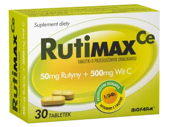 Zdjęcie produktu RutiMax CE, tabletki o przedłużonym uwalnianiu, 500 mg + 50 mg