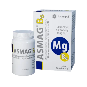 Zdjęcie produktu Asmag B6, tabletki, 20 mg + 0,25 mg