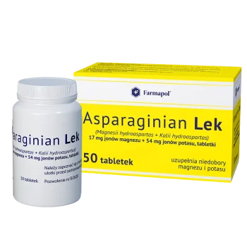 Zdjęcie produktu Farmapol Asparaginian Med, tabletki, 17 mg + 54 mg