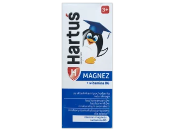 Zdjęcie produktu Hartuś magnez + witamina B6, smak truskawkowy, syrop