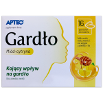 Apteo Gardło, smak miód-cytryna, pastylki do ssania
