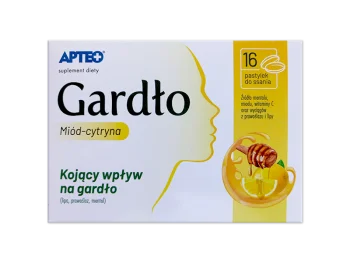 Zdjęcie produktu Apteo Gardło, smak miód-cytryna, pastylki do ssania