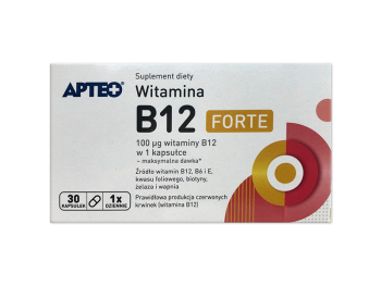 Apteo witamina B12 forte, kapsułki