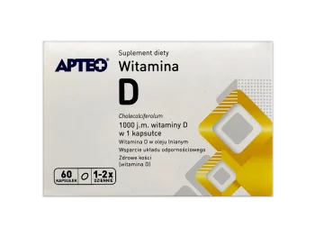 Zdjęcie produktu Apteo witamina D, kapsułki, 1000 j.m.