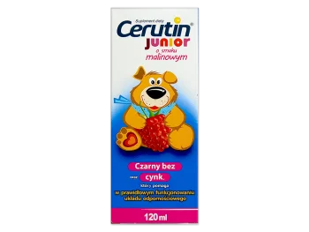 Zdjęcie produktu Cerutin Junior Malina, smak malinowy, syrop