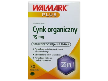 Zdjęcie produktu WALMARK Cynk Organiczny, tabletki, 15 mg