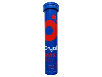 Zdjęcie produktu Oryal Max, smak malinowy, tabletki musujące