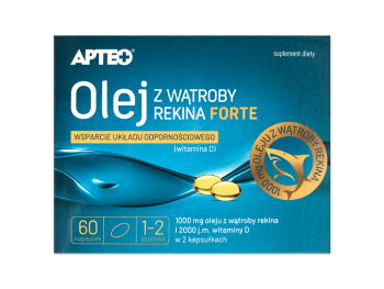 Apteo olej z wątroby rekina Forte, kapsułki
