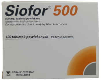 Siofor 500, tabletki powlekane, 500 mg
