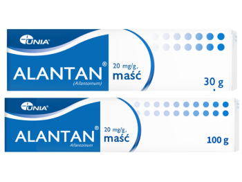 Zdjęcie przedstawia lek bez recepty Alantan, maść, 20 mg/g.