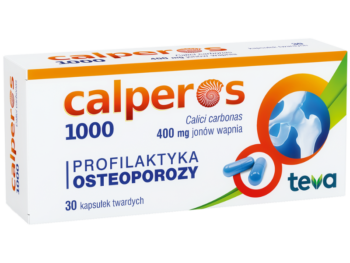 Zdjęcie przedstawia lek bez recepty Calperos 1000, kapsułki twarde, 400 mg.