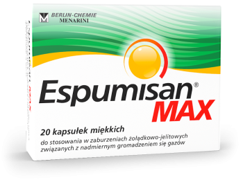 Zdjęcie przedstawia wyrób medyczny Espumisan MAX.