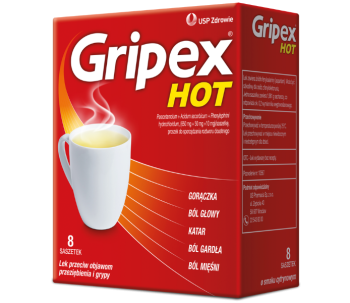 Zdjęcie przedstawia lek bez recepty Gripex Hot.