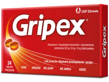 Zdjęcie produktu Gripex, tabletki, 325 mg + 30 mg + 10 mg