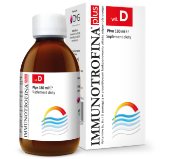 Zdjęcie przedstawia suplement diety Immunotrofina plus wit. D.