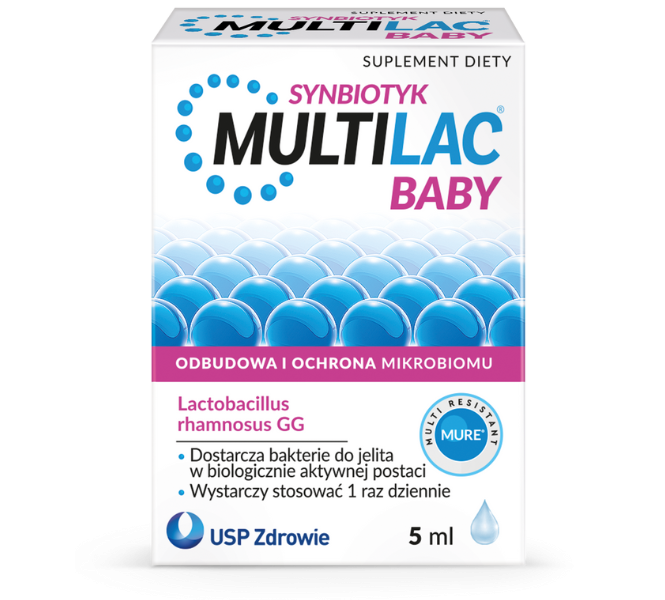 Zdjęcie przedstawia suplement diety Multilac Baby.