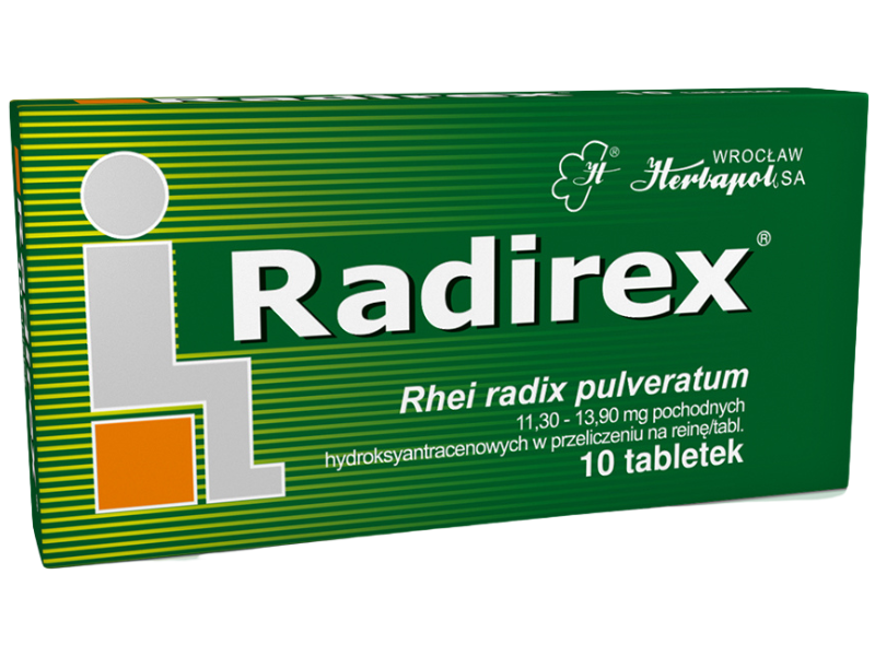 Zdjęcie przedstawia lek dostępny bez recepty Radirex.