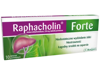 Zdjęcie produktu Raphacholin forte, tabletki, 250 mg