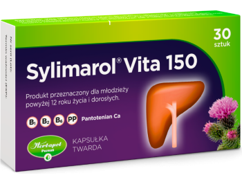 Zdjęcie przedstawia lek bez recepty Sylimarol Vita 150.