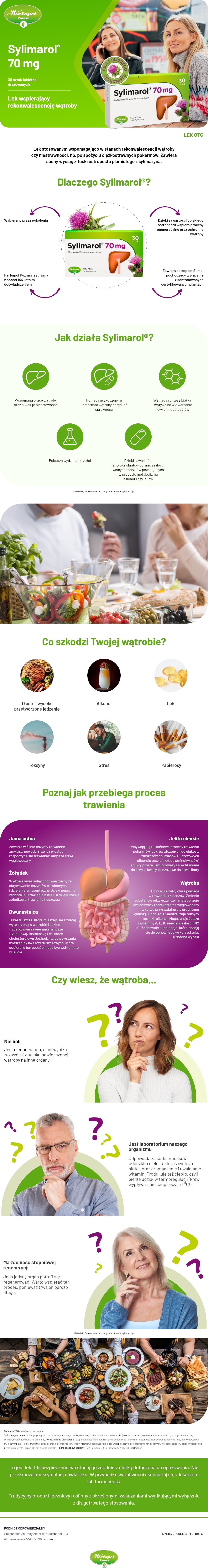 Zdjęcie przedstawia rich content 1 leku bez recepty Sylimarol 70 mg, wyświetlany na urządzeniach stacjonarnych.