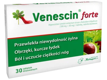 Zdjęcie produktu Venescin Forte, tabletki, 100 mg + 60 mg