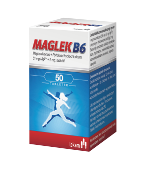 MAGLEK B6, tabletki, 51 mg + 5 mg