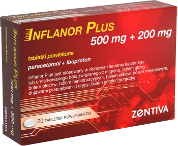 Zdjęcie produktu Inflanor Plus, tabletki, 200 mg + 500 mg
