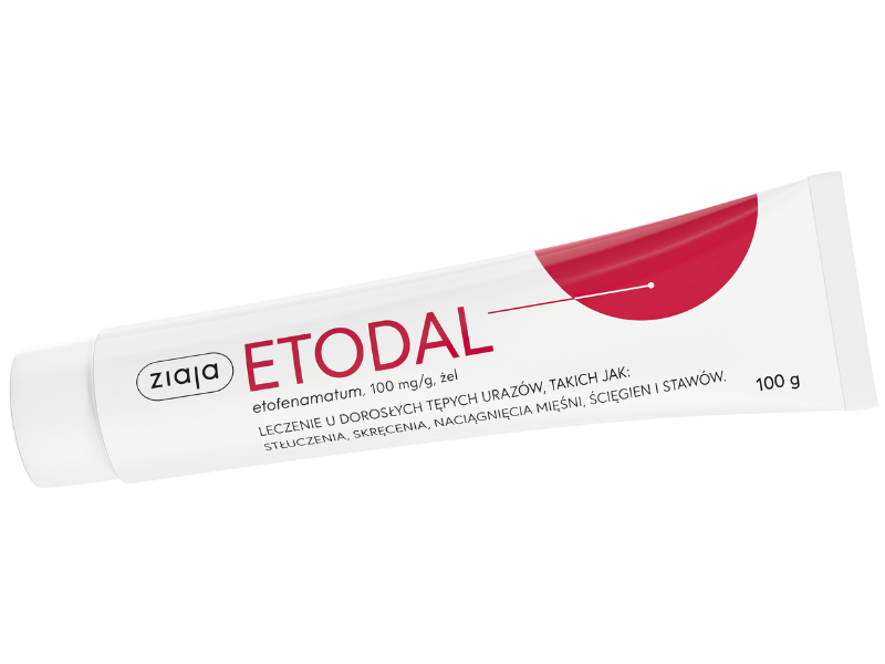 Zdjęcie przedstawia lek dostępny bez recepty Etodal, żel, 100 mg/g.