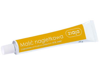 Zdjęcie przedstawia lek dostępny bez recepty Maść nagietkowa, maść/Ziaja.