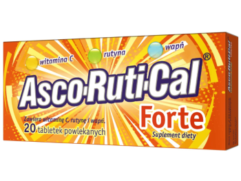 Zdjęcie przedstawia suplement diety Asco-Ruti-Cal Forte.