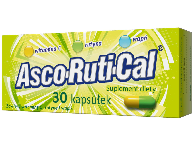 Zdjęcie przedstawia suplement diety Asco-Ruti-Cal.