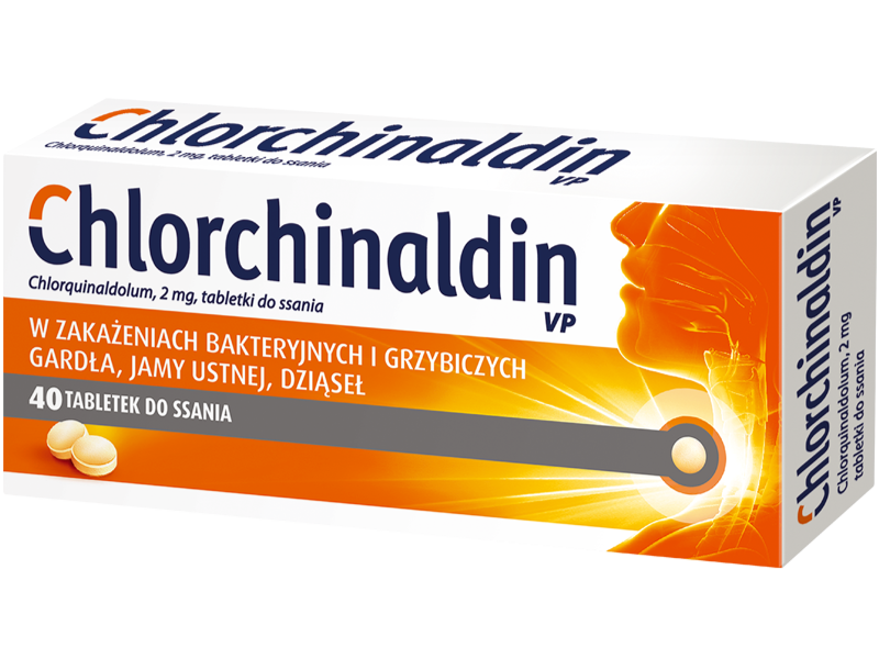 Zdjęcie przedstawia lek bez recepty Chlorchinaldin VP.