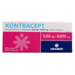Kontracept, tabletki drażowane, 0,02 mg+0,075 mg