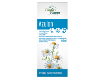 Zdjęcie przedstawia lek bez recepty Phytopharm Azulan, płyn.