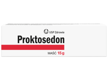 Zdjęcie przedstawia lek bez recepty Proktosedon, maść doodbytnicza.
