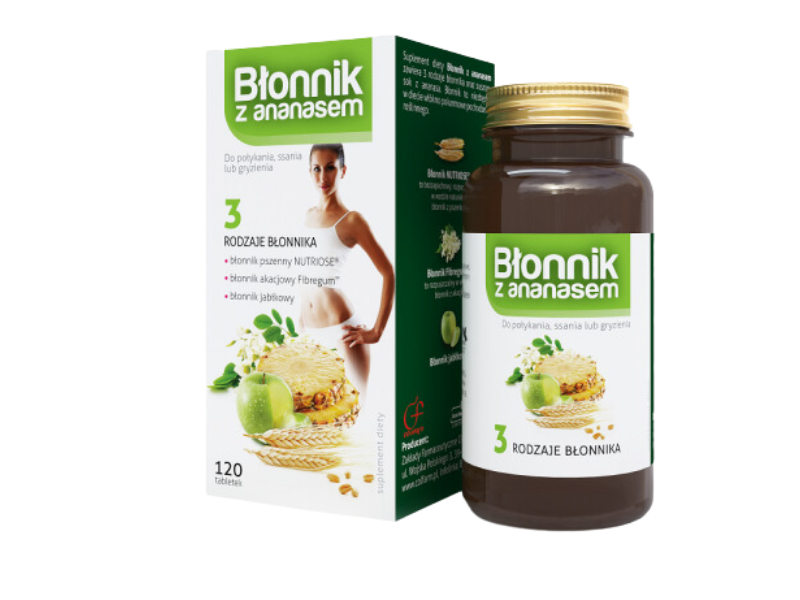 COLFARM Błonnik z ananasem, tabletki do ssania