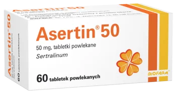 Zdjęcie produktu Asertin 50, tabletki powlekane, 50 mg