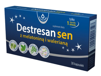 Oleofarm Destresan sen z melatoniną i walerianą, kapsułki
