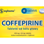 Coffepirine tabletki od bólu głowy, 450 mg + 50 mg