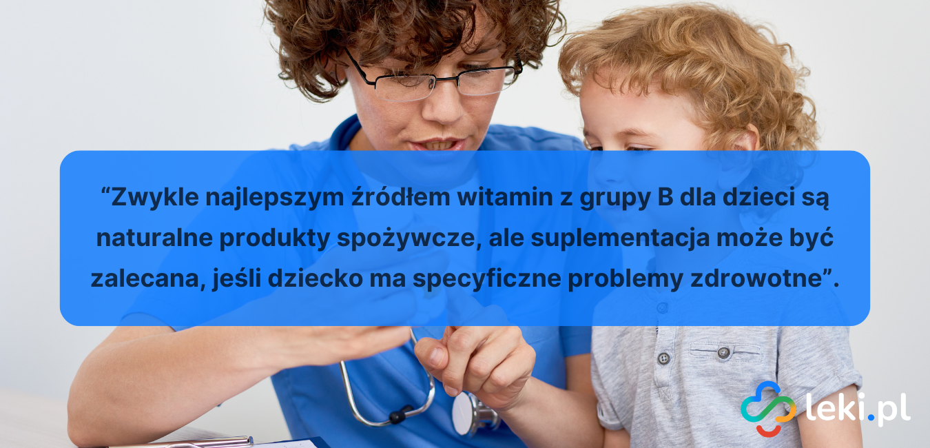 WItaminy B dla dzieci.
