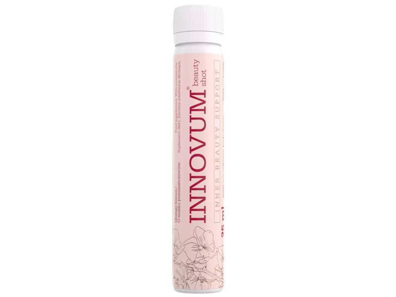 Zdjęcie przedstawia suplement diety Olimp Innovum Beauty Shot w płynie.
