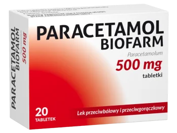 Zdjęcie produktu Paracetamol Biofarm, tabletki, 500 mg