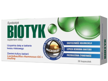 Zdjęcie przedstawia suplement diety Biotyk.